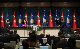 Erdoğan-Osmani ortak basın toplantısı
