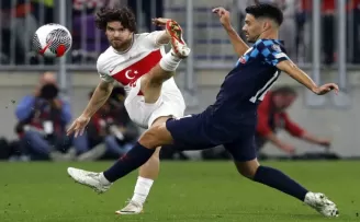 EURO 2024 Elemeleri: Hırvatistan: 0 - Türkiye: 1 (İlk yarı)
