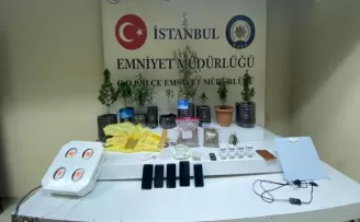 Evde uyuşturucu serasına polis baskını