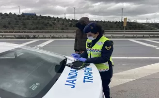 Eyüpsultan’da hafriyat kamyonlarına yönelik drone destekli denetim
