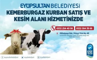 Eyüpsultan’da kurban satış ve kesim alanında hazırlıklar tamamlandı
