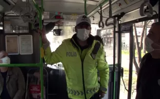 Fatih’te toplu taşıma araçlarına korona virüs denetimi
