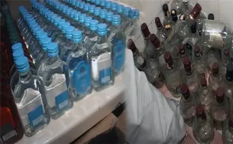 1110 litre bondrolsüz sahte içki ele geçirildi