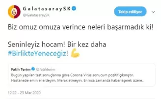 Galatasaray’dan Fatih Terim’e destek mesajı
