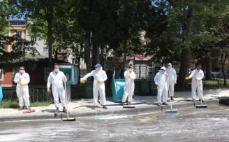 Gaziosmanpaşa sokaklarında bayram temizliği
