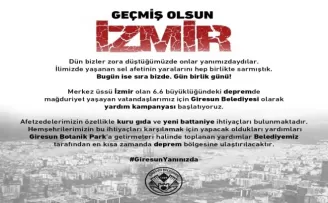 Giresun Belediyesi, İzmir için yardım kampanyası başlattı

