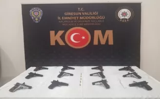 Giresun’da 12 adet el yapımı tabanca ele geçirildi