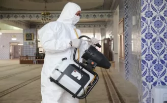 Gölbaşı’da camiler dezenfekte edildi
