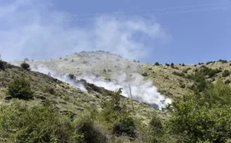 Gümüşhane’de örtü yangını

