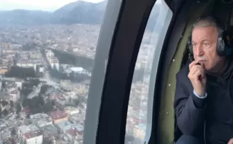 Hatay’daki yıkım helikopterle havadan görüntülendi
