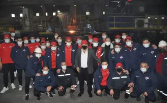Hekimoğlu Trabzon FK, Hekimoğlu Döküm Fabrikası’nı gezdi
