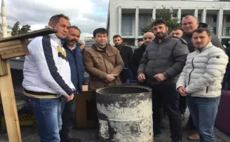 İBB önündeki eylemcilere korona virüs engeli
