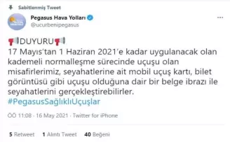 İç hat uçuşlarında izin belgesi ibrazında değişiklik
