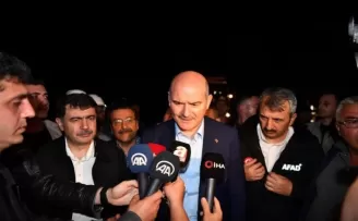 İçişleri Bakanı Soylu sel bölgesinde incelemelerde bulundu