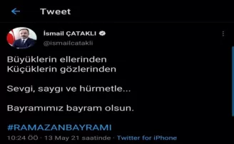 İçişleri Bakanlığı Sözcüsü Çataklı’dan bayram paylaşımı
