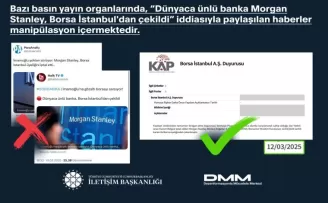 İletişim’den ’Morgan Stanley’ haberlerine açıklama