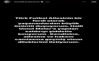 İsmail Kartal, Halil Umut Meler’e yapılan saldırıyı kınadı
