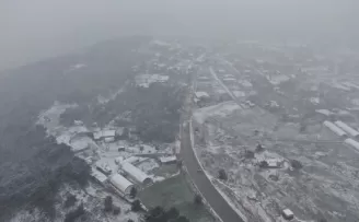 İstanbul’da kar yağışı havadan görüntülendi
