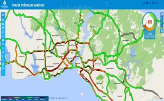 İstanbul’da kısıtlama öncesi trafik yoğunluğu
