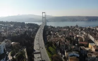 İstanbul’da trafik yoğunluğu havadan görüntülendi
