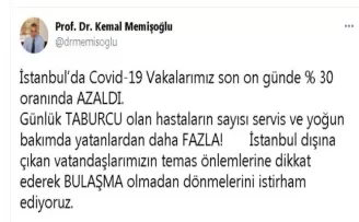 İstanbul’da vaka sayıları son on günde yüzde 30 oranında azaldı
