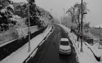 İstanbul’da yağan kar havadan böyle görüntülendi
