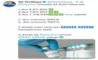 İstanbul Valisi Yerlikaya aşılamada son durumu açıkladı
