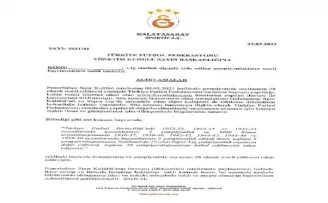 İşte Galatasaray’ın TFF’ye gönderdiği dilekçe!
