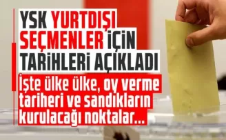 İşte ülke ülke yurtdışı seçmenler için oy verme tarihleri!
