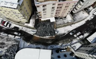 Kağıthane’de enkaz havadan görüntülendi
