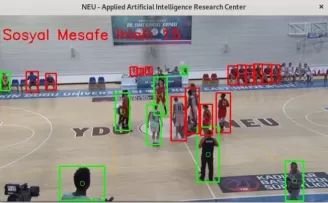 Kameradan sosyal mesafe ve  maske kontrolü yapan yazılım geliştirildi
