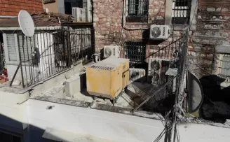 Kapalı Çarşı girişinde yangın paniği
