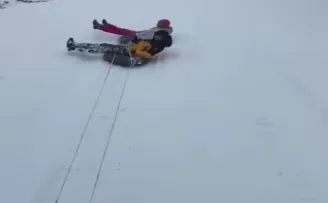 Karın keyfini böyle çıkardılar
