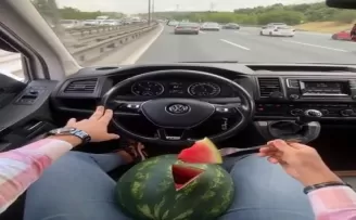 Karpuzlu trafik magandası pes dedirtti
