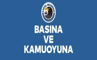 Kartal Belediyesinden açıklama
