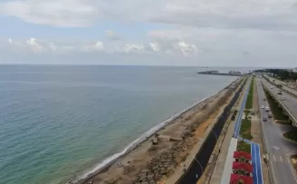 Kaybolan plaj yeniden ortaya çıktı