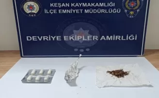 Keşan’da narkotik operasyonu: 2 gözaltı