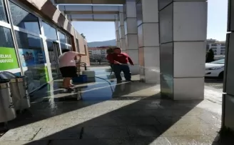 Kızılcahamam’da termal tesis dezenfekte edildi
