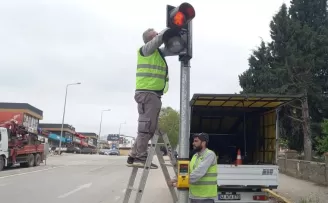 Kocaeli’de trafik ışıkları bakıma alındı