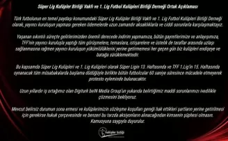 Kulüpler Birliği’nden 60 saniyelik protesto duyurusu