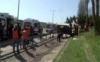 Kumburgaz TEM’de feci kaza: 3 yaralı
