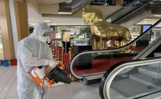 Kuyumcukent AVM’de ’korona virüsü’ önlemi
