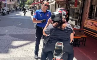 Manisa’da yaya yollarına motosiklet denetimi