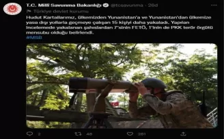 MSB, Yunanistan sınırında 15 kişinin yakalandığını duyurdu
