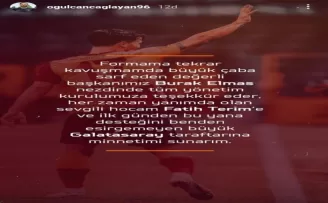 Oğulcan Çağlayan’dan teşekkür mesajı
