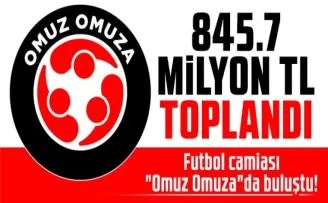 ’Omuz Omuza’ kampanyasında 845.7 milyon lira yardım toplandı