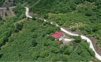 Ordu ile Tokat’ı bağlayan yolda beton çalışması