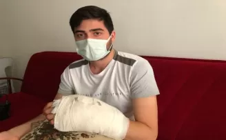 Kayınpeder dehşeti kamerada