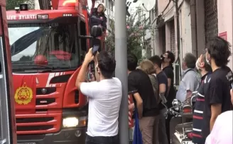 Şişli’de yangın paniği, vatandaşlar sokağa döküldü