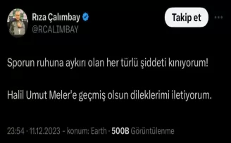 Rıza Çalımbay’dan, Halil Umut Meler açıklaması
